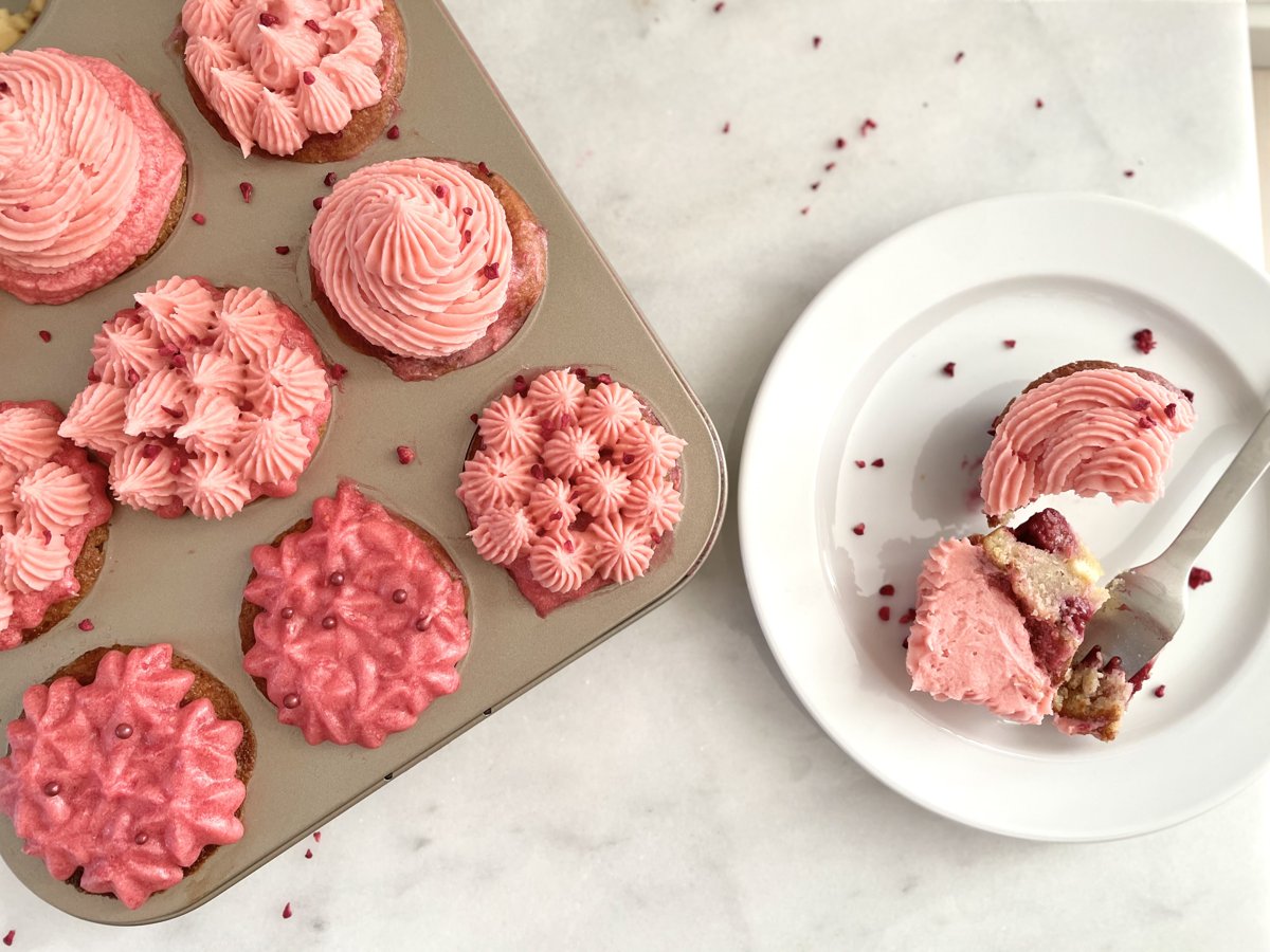 Hindbær cupcakes