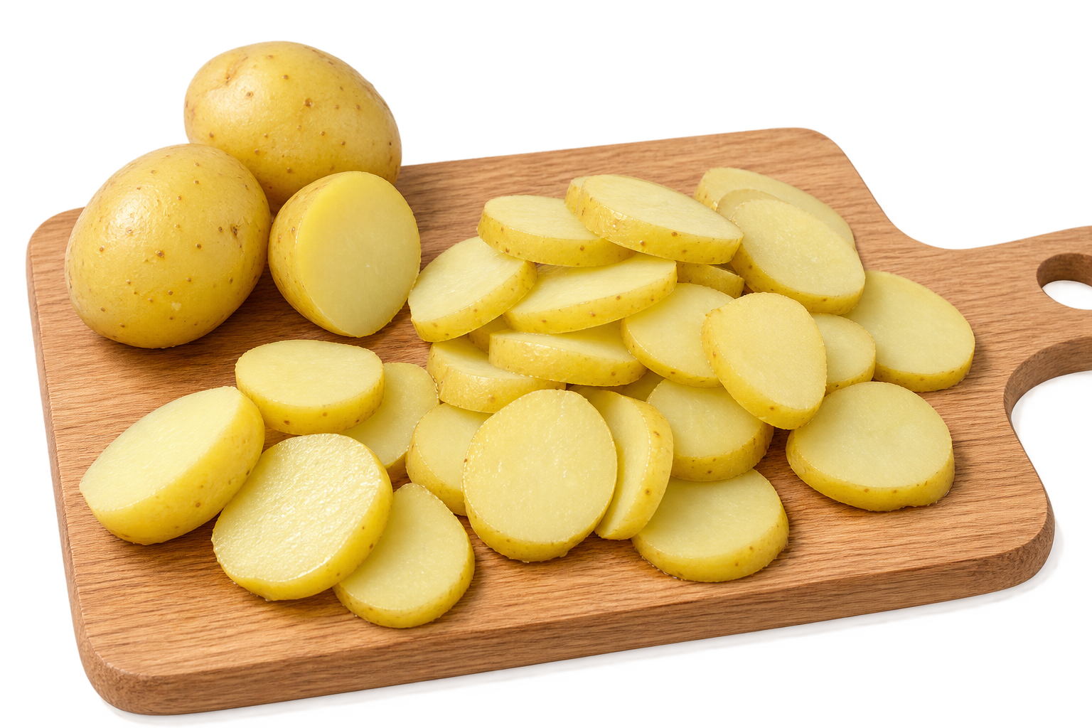 Jeg brugte kogte kartofler