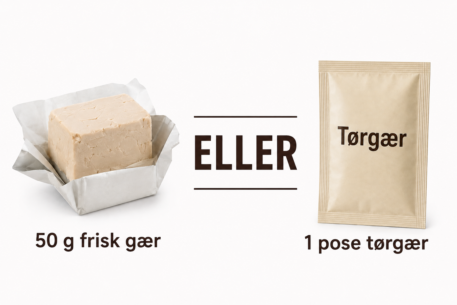 gær (1 pakke)
